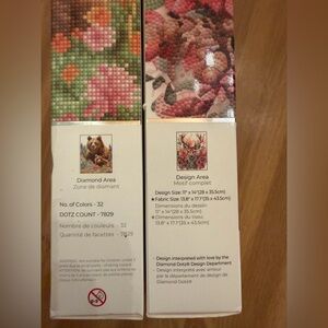 Set Of Diamond Dotz Kits Grizzly Bears And Deer With Flowers NEW